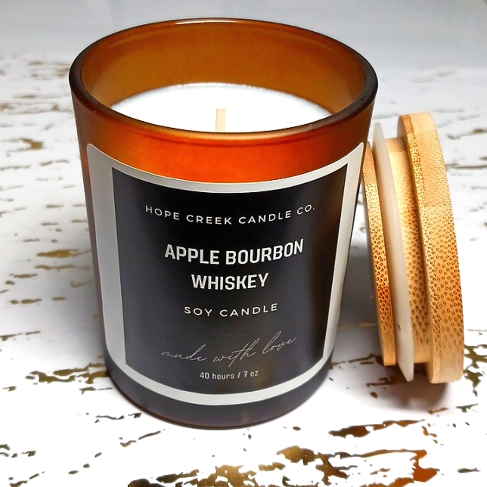 Apple Bourbon Whiskey Candle 7oz/250g  (1B)
